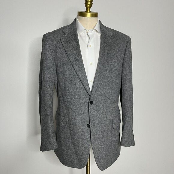 W.H. Belk Sport Coat Mens Solid Camel Hair Gray Size‎ 42R - Picture 1 of 13